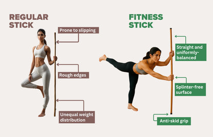 Bamboo Yoga and Fitness Stick – Bamboo Stick for Better Posture