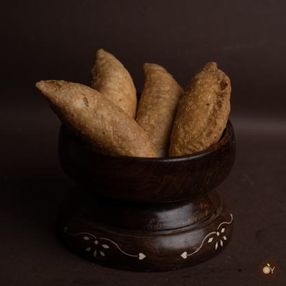 Kajjikayalu (Crispy Coconut Gujiya/Karanji) - Jaggery(Bellam)