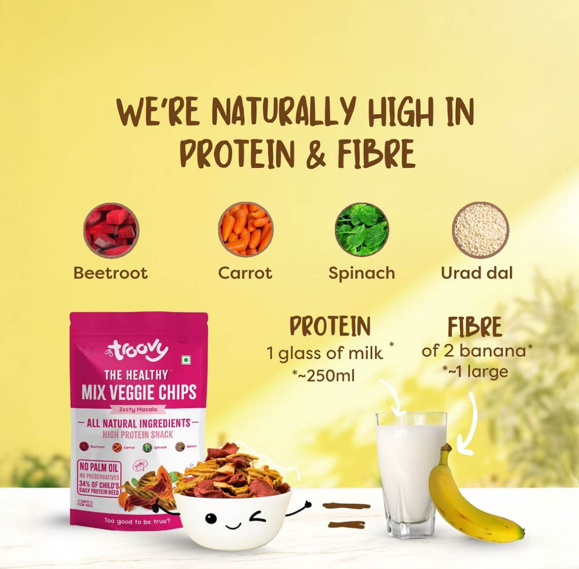 Troovy Healthy High Protein Mix Veggie Chips