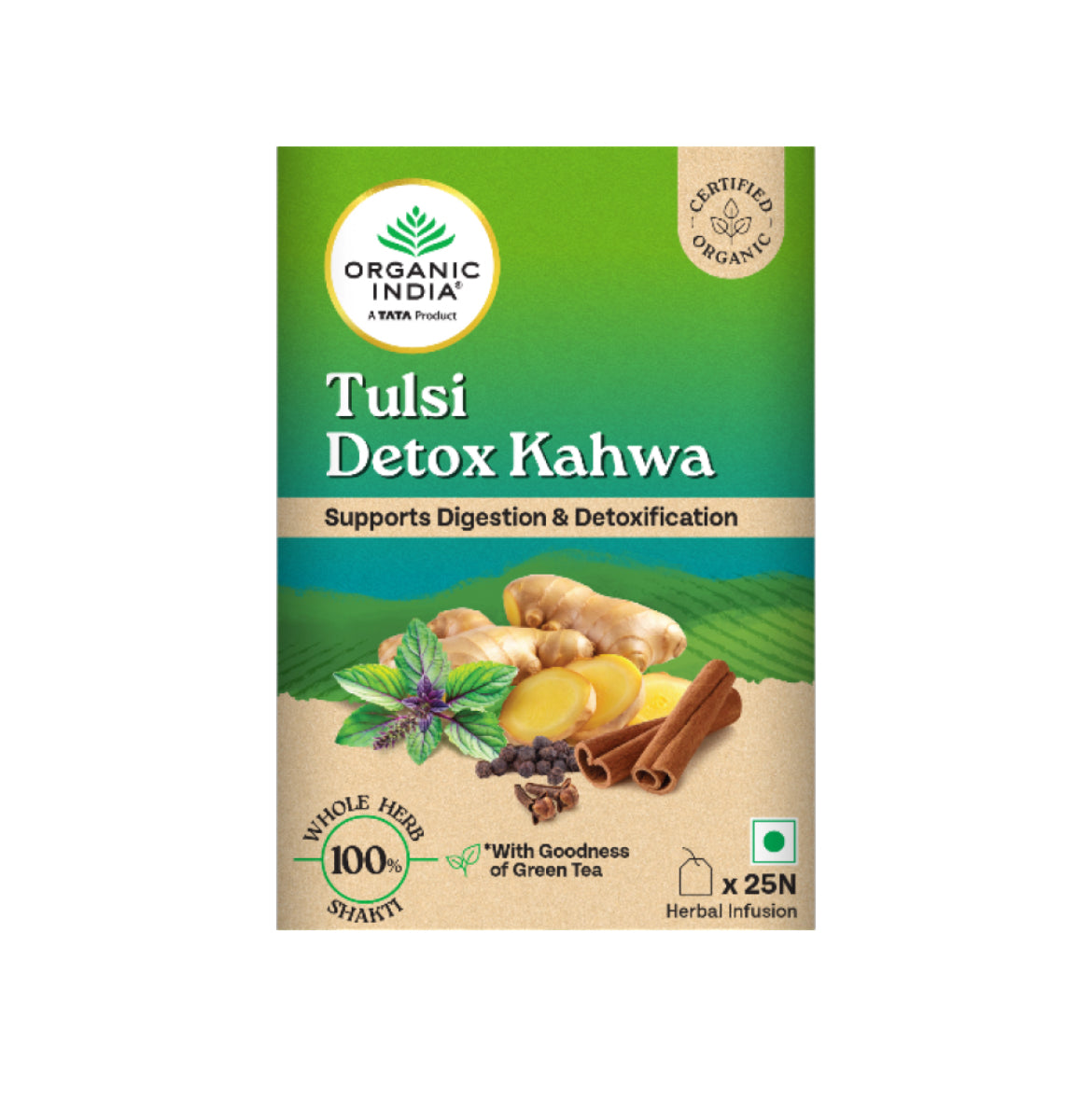 Organic India Tulsi Detox Kahwa (Tea,Infusion Bags)