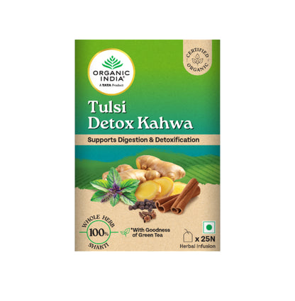 Organic India Tulsi Detox Kahwa (Tea,Infusion Bags)