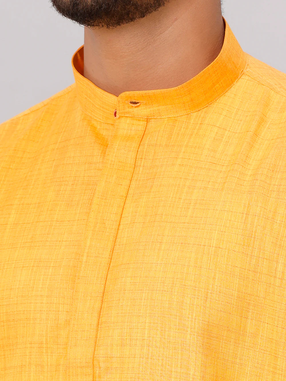 Mens Cotton Full Sleeves Medium Length Pocket Kurta