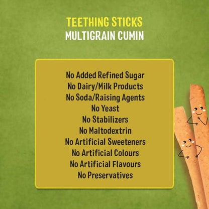 Multigrain Cumin Teething Sticks For Toddlers -150 gm