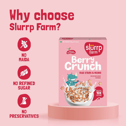 Berry Crunch Strawberry Cereal (Ragi Stars & Moons) -400 gm