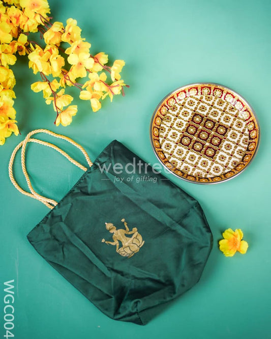 COMBO - BAG & MEENAKARI PLATE