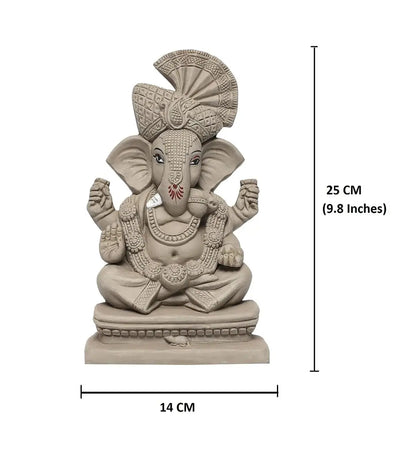 Eco-friendly Ganesh Idol - Size 10 Inches (2024)