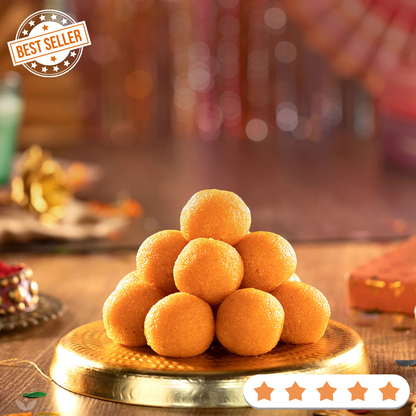 Motichoor Laddu – Longer Shelf Life (MAP) - Long Lasting Mithai - Buy Online from Almond House | Desify