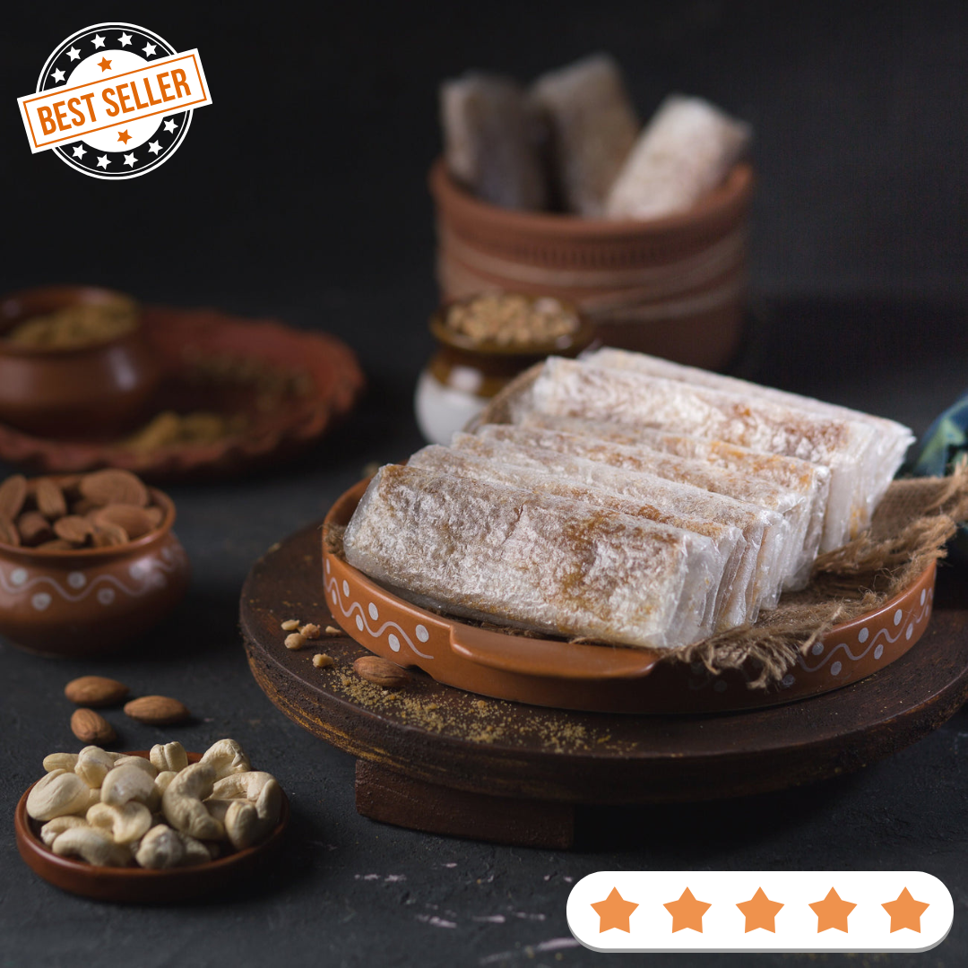 Bellam Dry Fruit Pootharekulu - Dry Fruit Mithai - Buy Online from Almond House | Desify