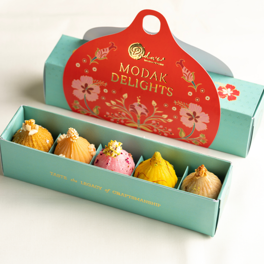 Dadu's Modak Delights Box, five assorted modak