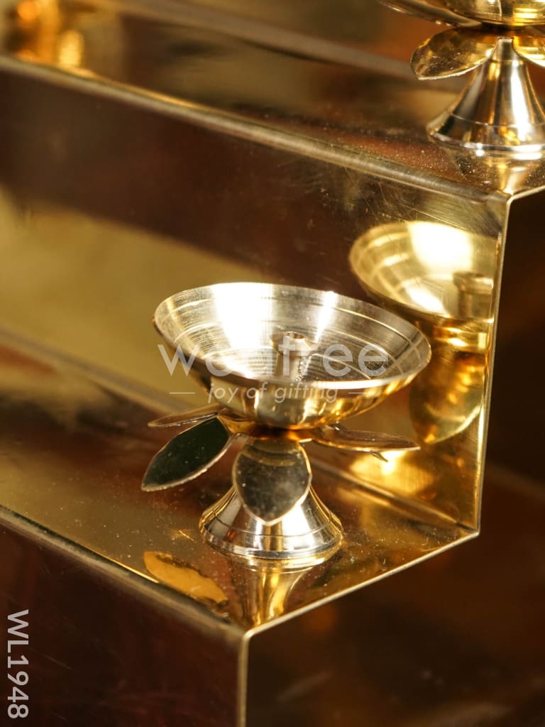 Brass 3 Step Golu Stand