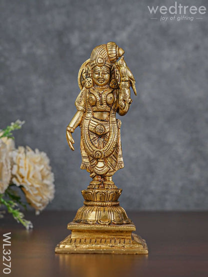 Brass Andal Idol - Brown Antique Finish