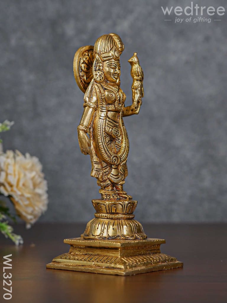 Brass Andal Idol - Brown Antique Finish