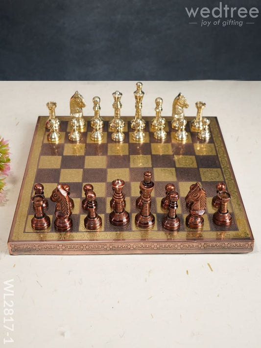 Brass Finish Chess Board - 10x10