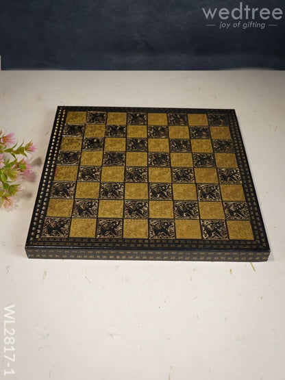 Brass Finish Chess Board - 10x10