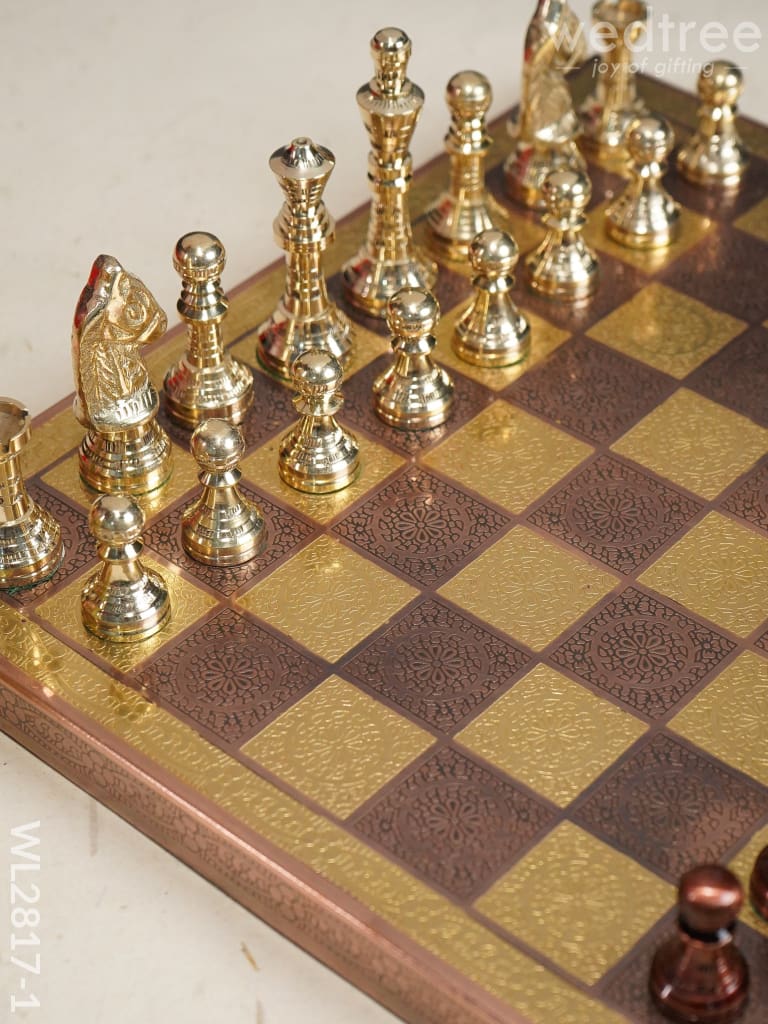 Brass Finish Chess Board - 10x10