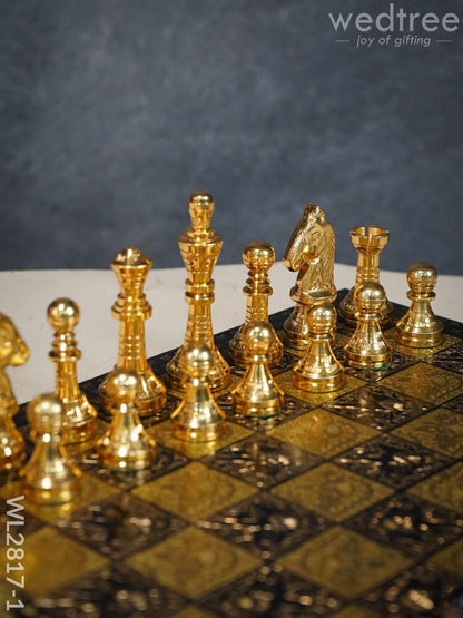 Brass Finish Chess Board - 10x10