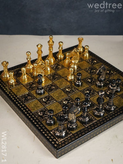 Brass Finish Chess Board - 10x10