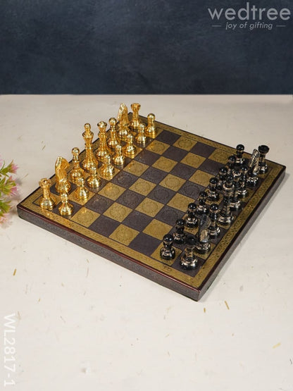 Brass Finish Chess Board - 10x10