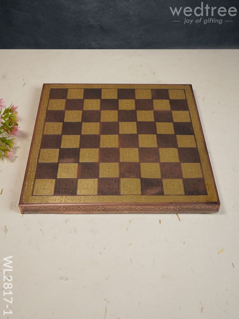 Brass Finish Chess Board - 10x10