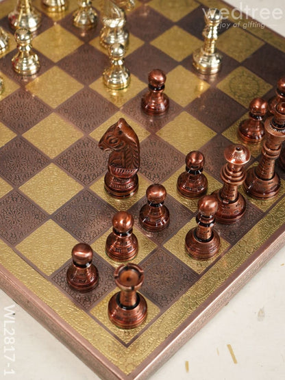 Brass Finish Chess Board - 10x10