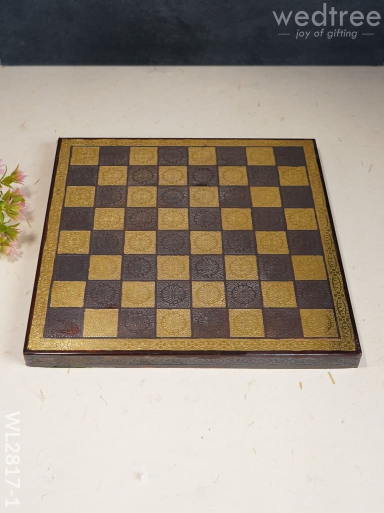 Brass Finish Chess Board - 10x10