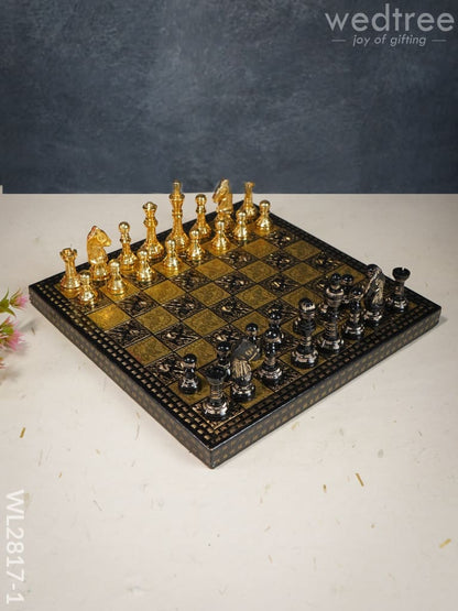 Brass Finish Chess Board - 10x10