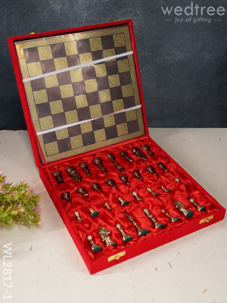 Brass Finish Chess Board - 10x10