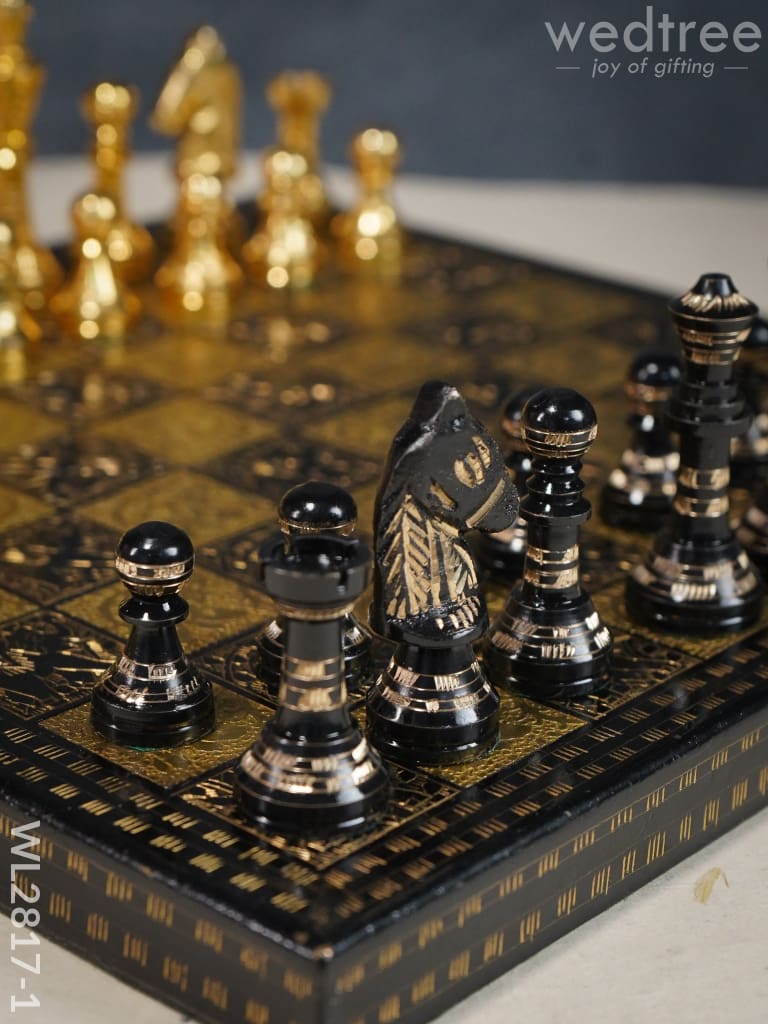 Brass Finish Chess Board - 10x10