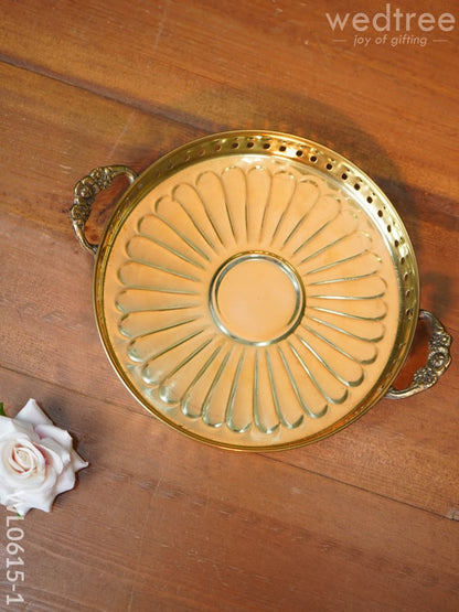 Brass Floral Designed Tray