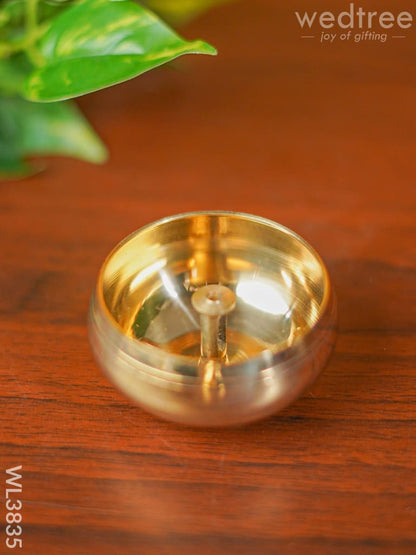 Brass Jali Akhand Diya - 4.5 inch