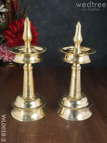 Brass Kerala Diya - Set of 2