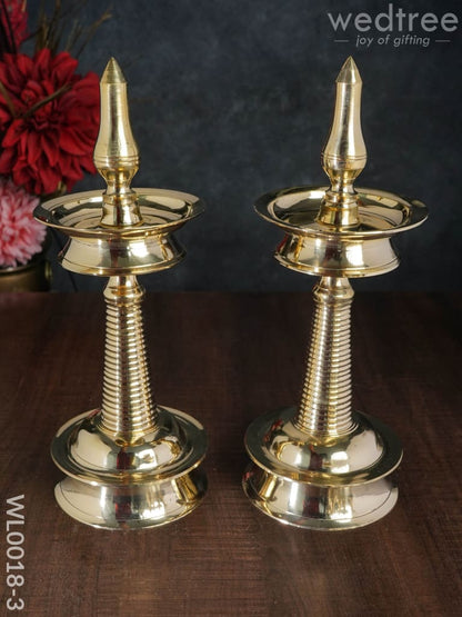 Brass Kerala Diya - Set of 2