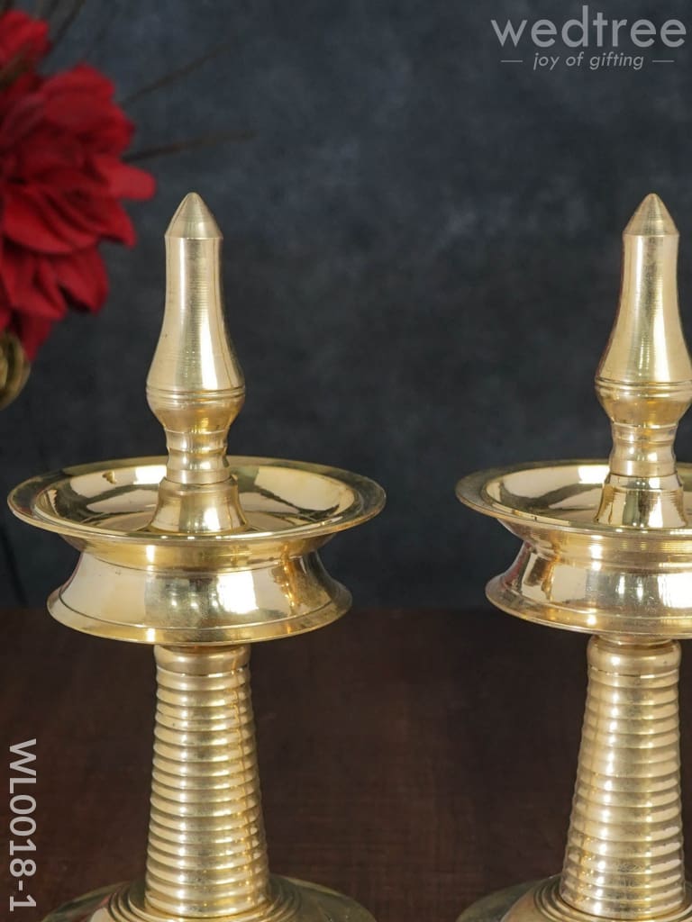 Brass Kerala Diya - Set of 2