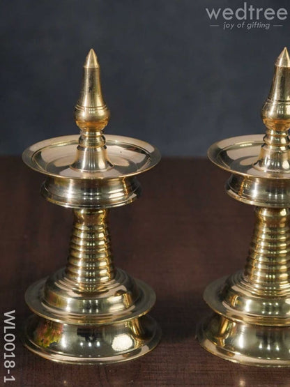 Brass Kerala Diya - Set of 2