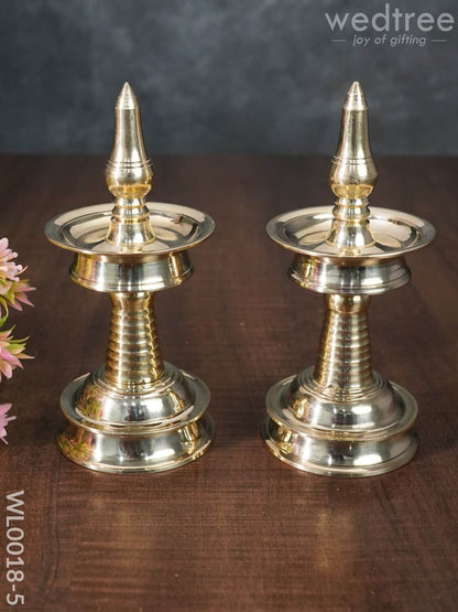 Brass Kerala Diya - Set of 2