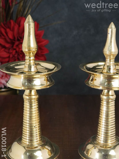 Brass Kerala Diya - Set of 2