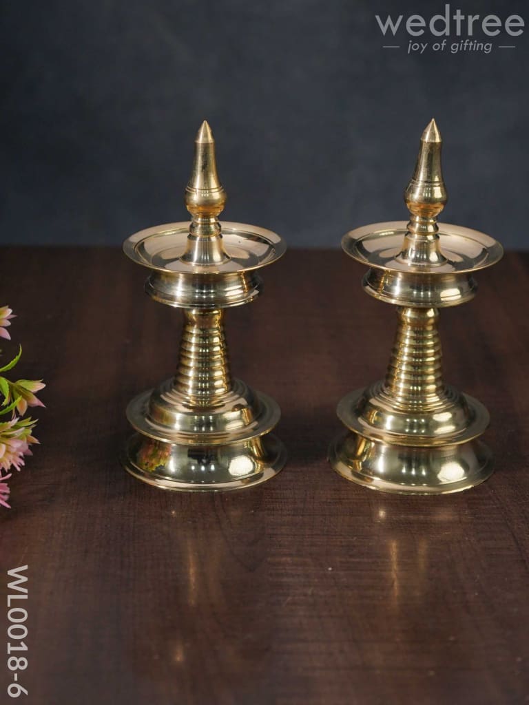 Brass Kerala Diya - Set of 2