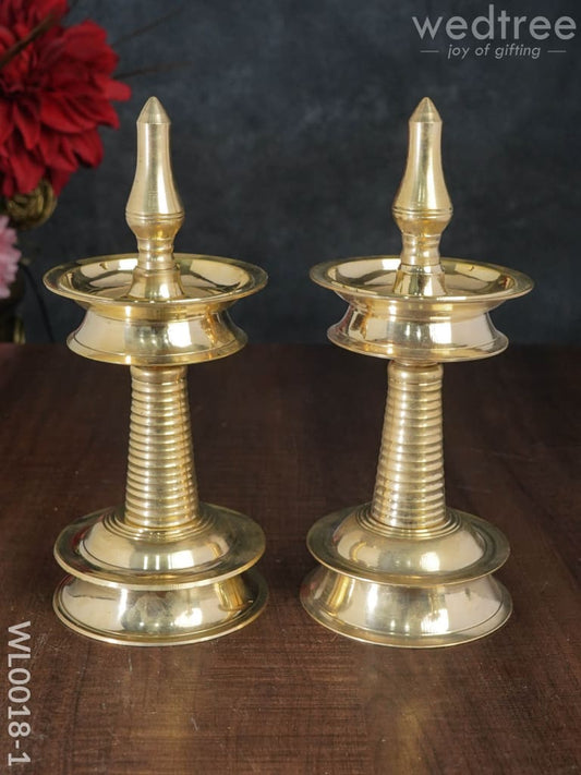 Brass Kerala Diya - Set of 2