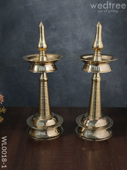 Brass Kerala Diya - Set of 2