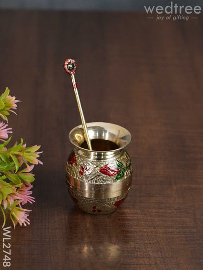 Brass (Meenakari) Pooja Thali Set