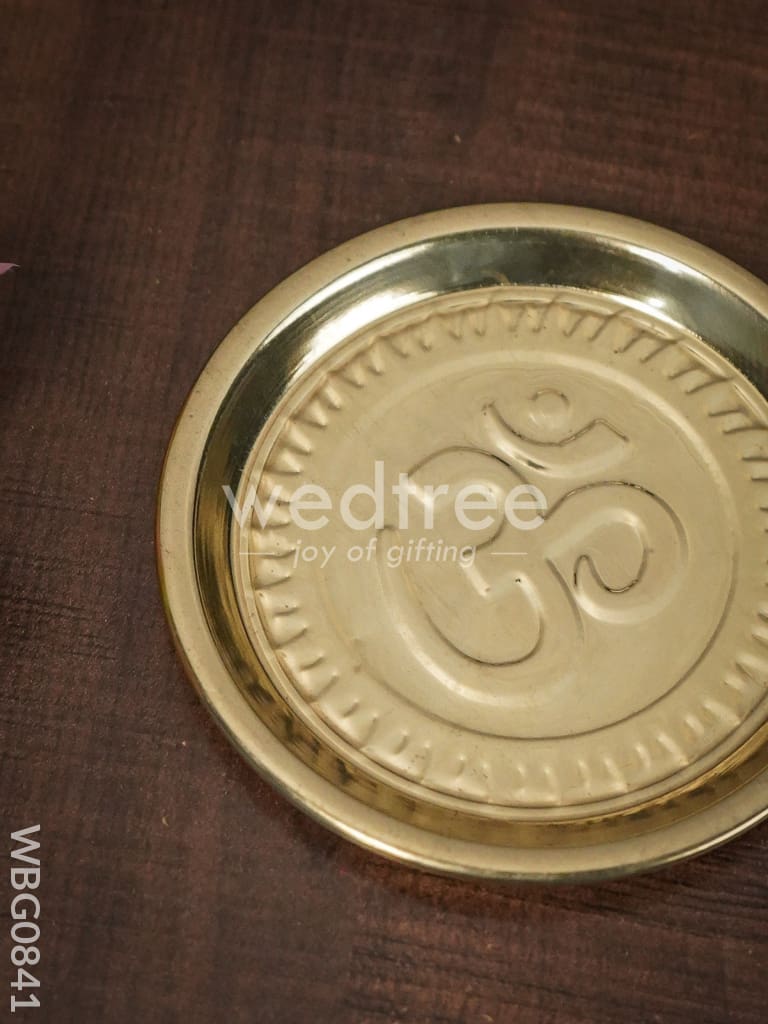 Brass Om Plate - 4.5 inch