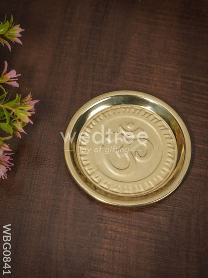 Brass Om Plate - 4.5 inch