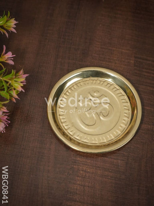 Brass Om Plate - 4.5 inch