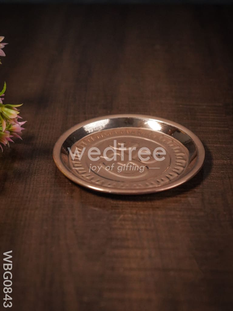 Brass Om Plate - Copper Coated - 4.5 inch