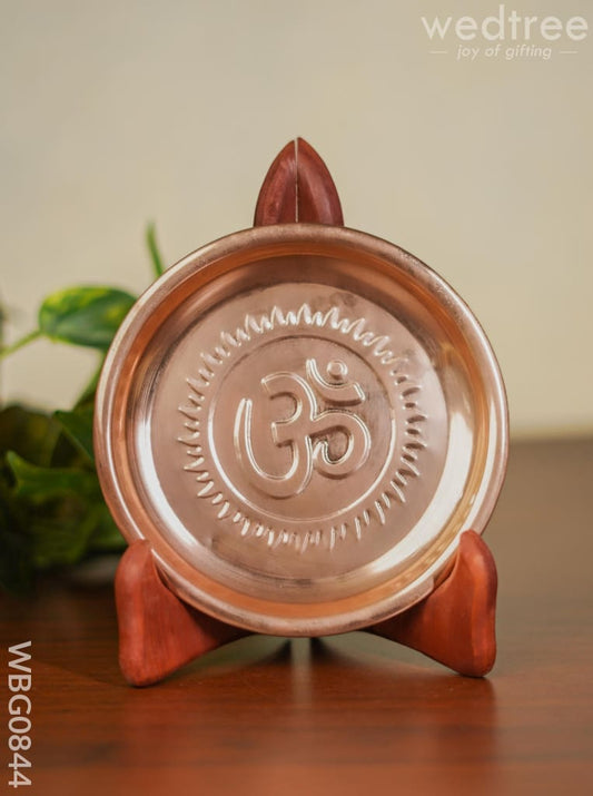 Brass Om Plate - Copper Coated - 5.5 inch