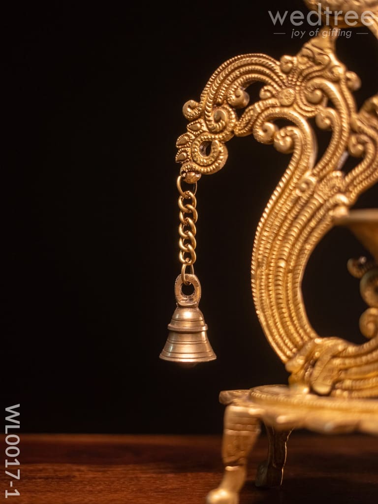 Brass Peacock Stand Diya