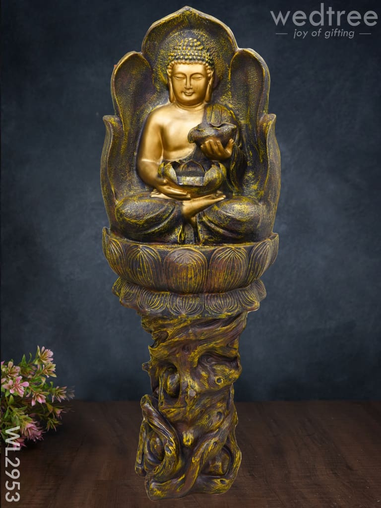 Buddha Lotus Water Fountain with Stand