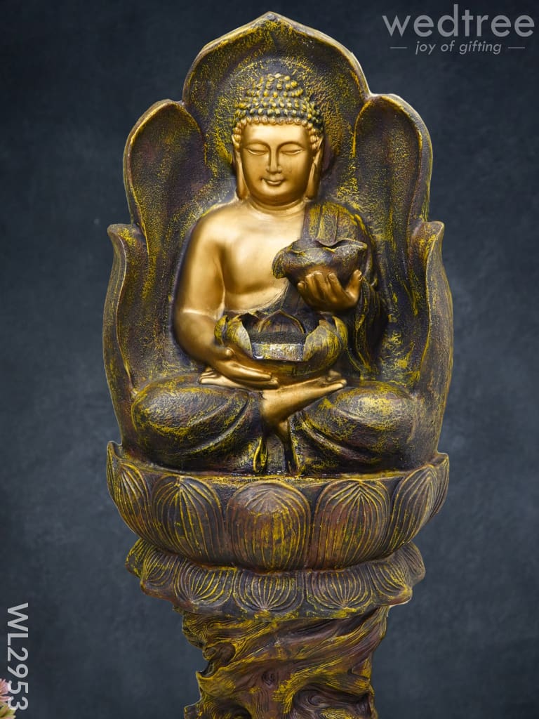 Buddha Lotus Water Fountain with Stand