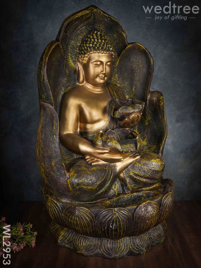 Buddha Lotus Water Fountain with Stand