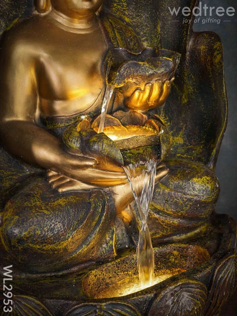 Buddha Lotus Water Fountain with Stand